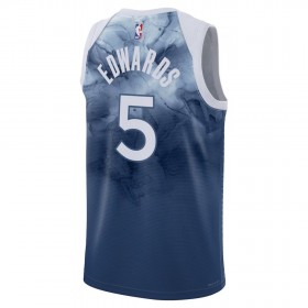 Maillot Basket Homme Minnesota Timberwolves Anthony Edwards 5 2023-24 Nike City Edition Bleu Swingman